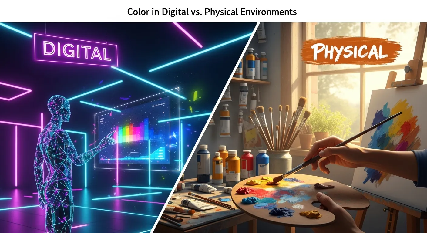 Color in Digital vs. Physical Environments